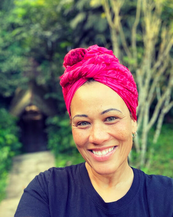 Dia at the retreat center